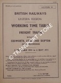 Working Time Table of Freight Trains - Section H - Cudworth, Leeds and Skipton and branches - 5 October 1970 to 2 May 1971 by British Railways Eastern Region